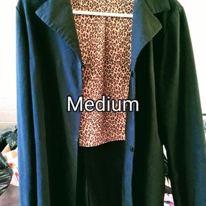 Blazer with an inner leopard jazz